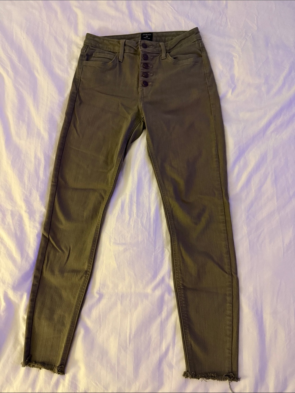Just Black Olive Green High-Rise Skinny Jeans